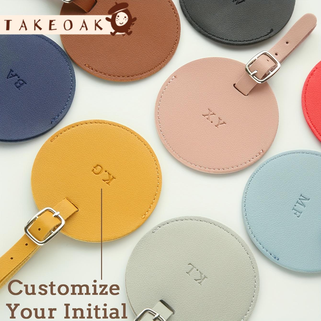 Travel Accessories Overseas - Personalized Custom Dual Initial Round Leather