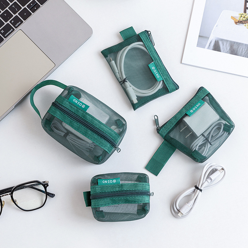 Transparent mesh data cable st - Cable Organizer Travel recension och pris