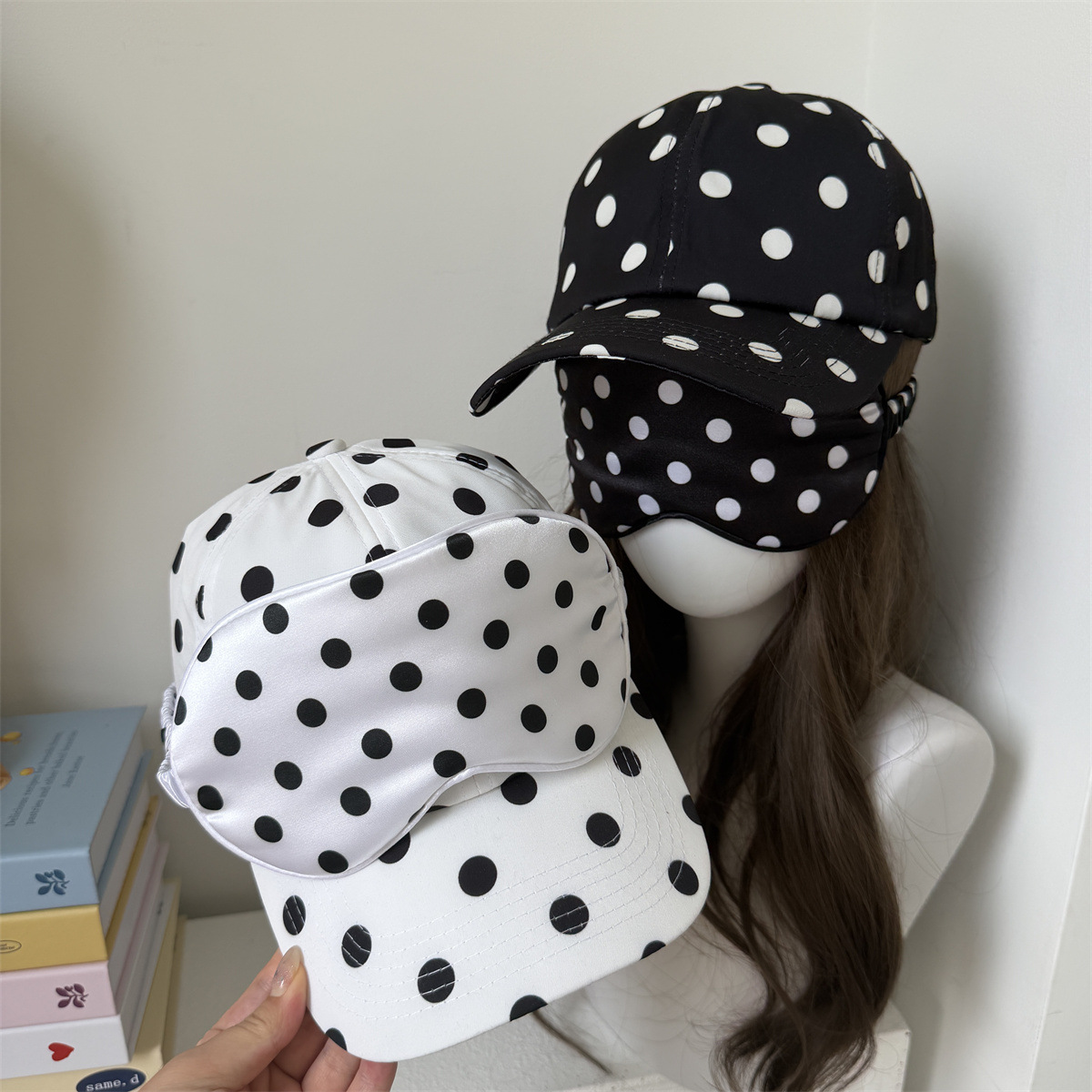 Polka Dot Baseball Cap & Eye M - Travel Accessories Kit For Women recension och pris