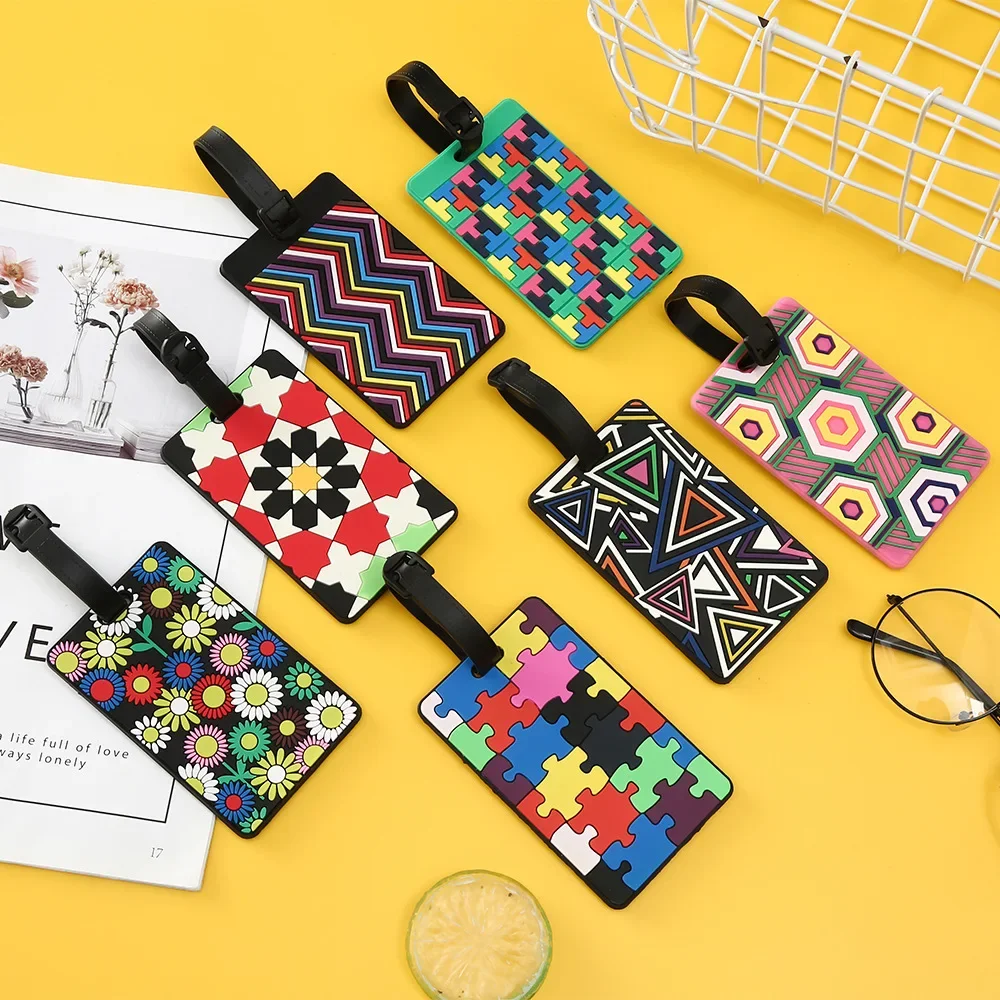 1PCS Geometric Luggage Tags Su - Travel Accessories Logo recension och pris