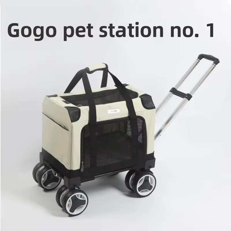 FurStarLarge Pet Rolling Carri - Car Seat Travel Bag recension och pris