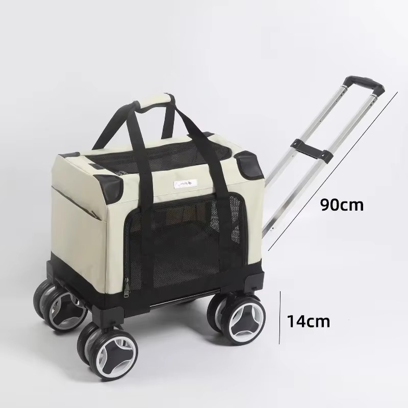 FurStarLarge Pet Rolling Carri - Car Seat Travel Bag recension och pris