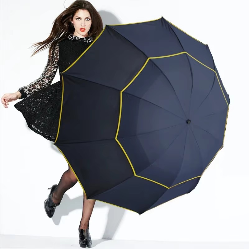 Double Strong Wind Resistant U - Travel Umbrella Compact recension och pris