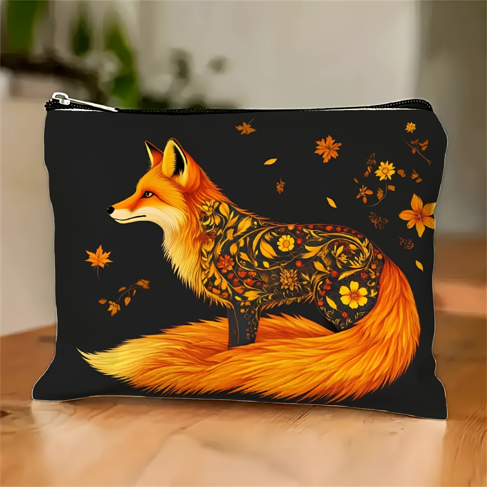A Fox and Floral Pattern Makeu - Travel Accessories Jewelry recension och pris