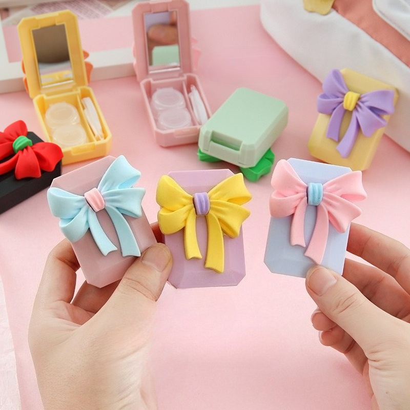 Color Bow Contact Lens Case wi - Travel Accessories Kit For Women recension och pris