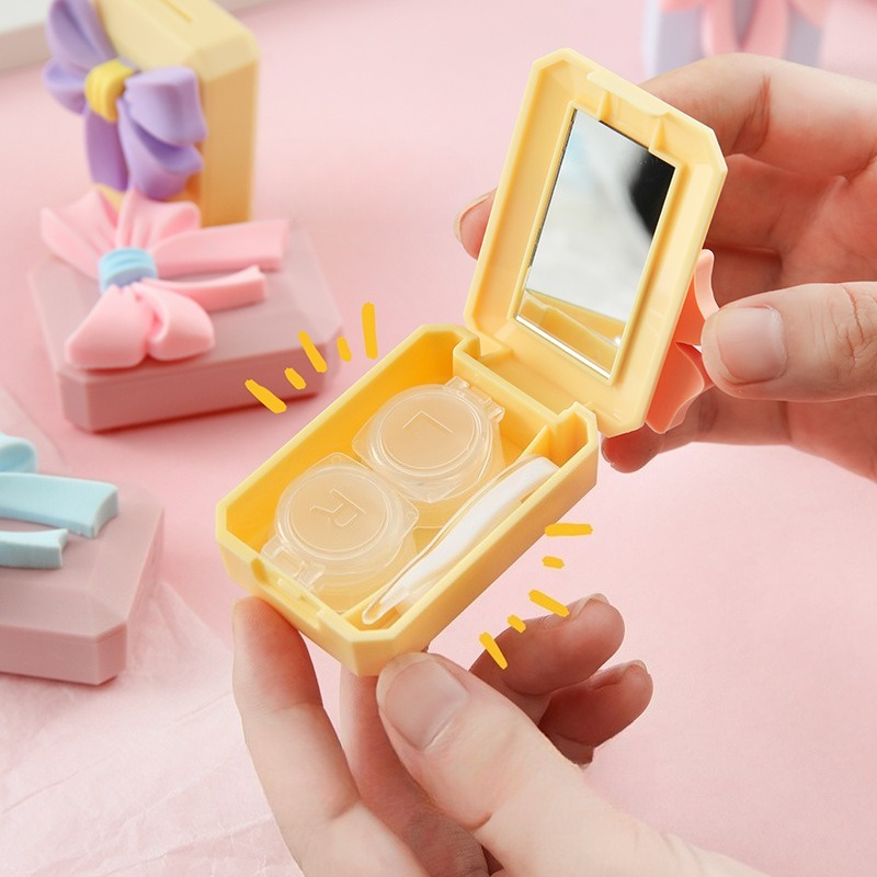 Color Bow Contact Lens Case wi - Travel Accessories Kit For Women recension och pris